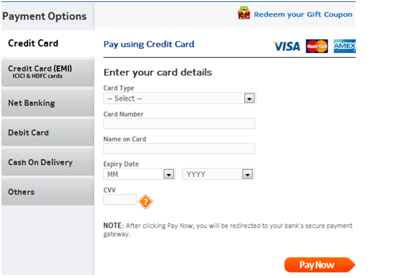 payment option